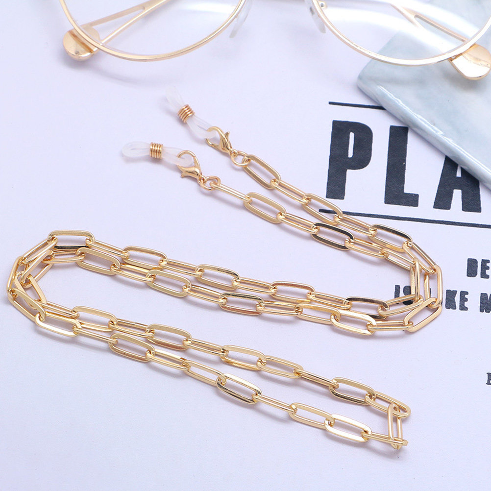 Gold Paperclip Link Glasses Ch - đánh giá và giá Mask Chain Holder