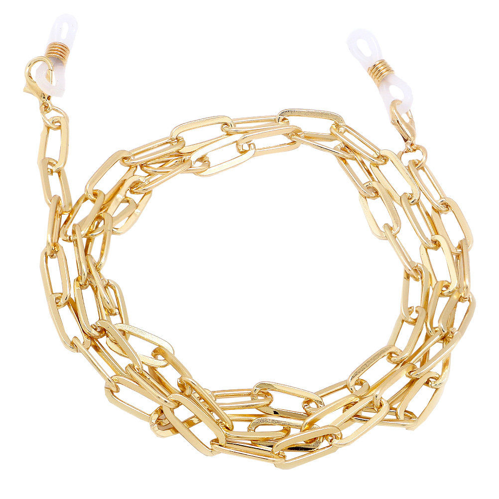 Gold Paperclip Link Glasses Ch - đánh giá và giá Mask Chain Holder